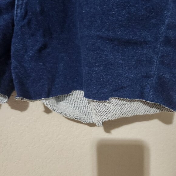 Riders Lee Shorts Womens SIze10 Blue Frayed Hem Mid Rise Stretch Denim Cut Off - Picture 2 of 16